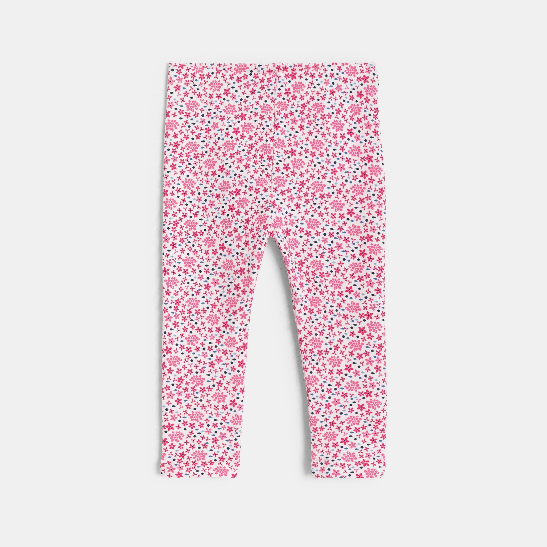 Quần legging họa tiết hoa cho bé gái